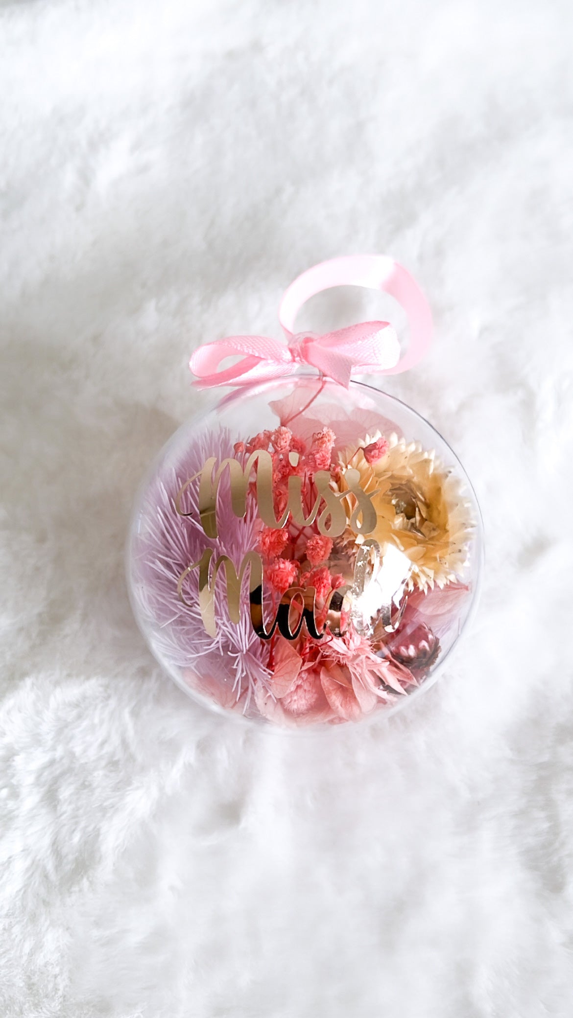 Dried Flower Christmas Bauble