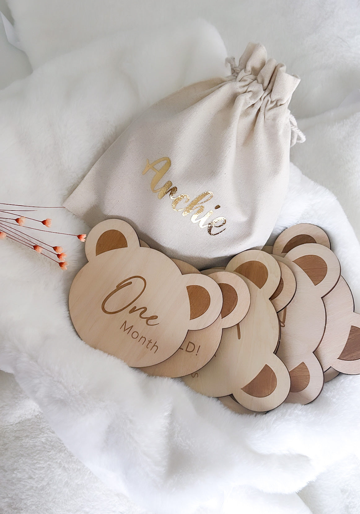 Bear Baby Milestone Cards