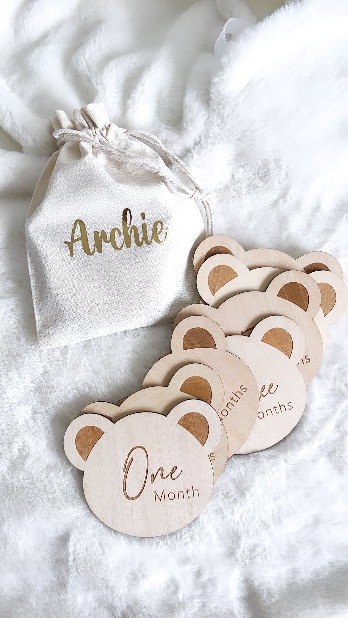 Bear Baby Milestone Cards