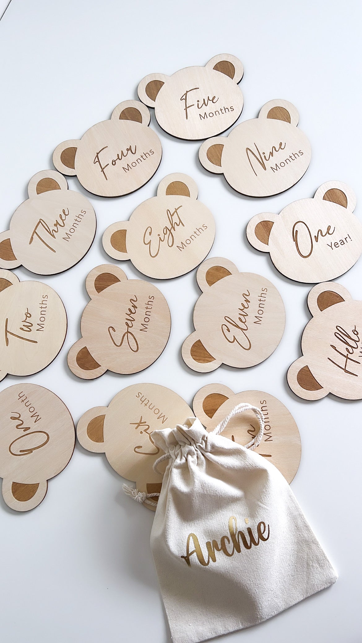 Bear Baby Milestone Cards