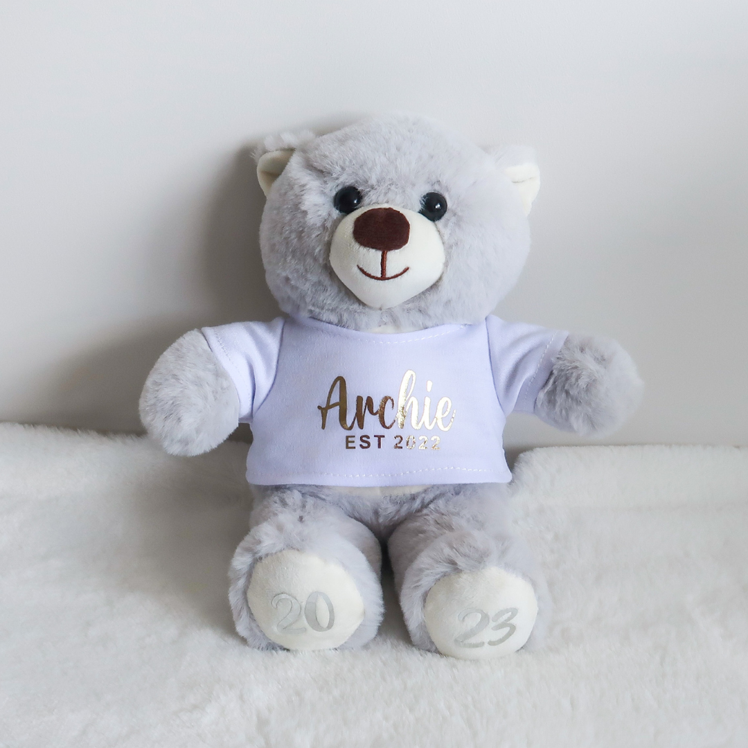 Personalised Baby Teddy Bear w/ Shirt