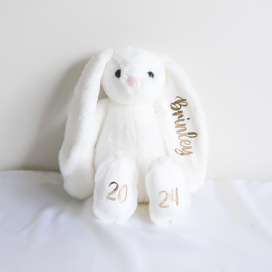 Personalised Plush Bunny (White)