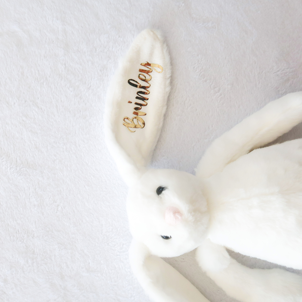 Personalised Plush Bunny- White