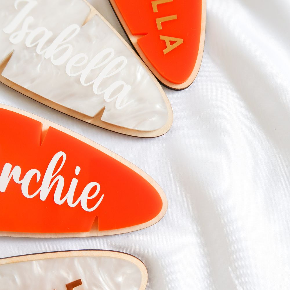 Personalised Easter Carrot Tag - White