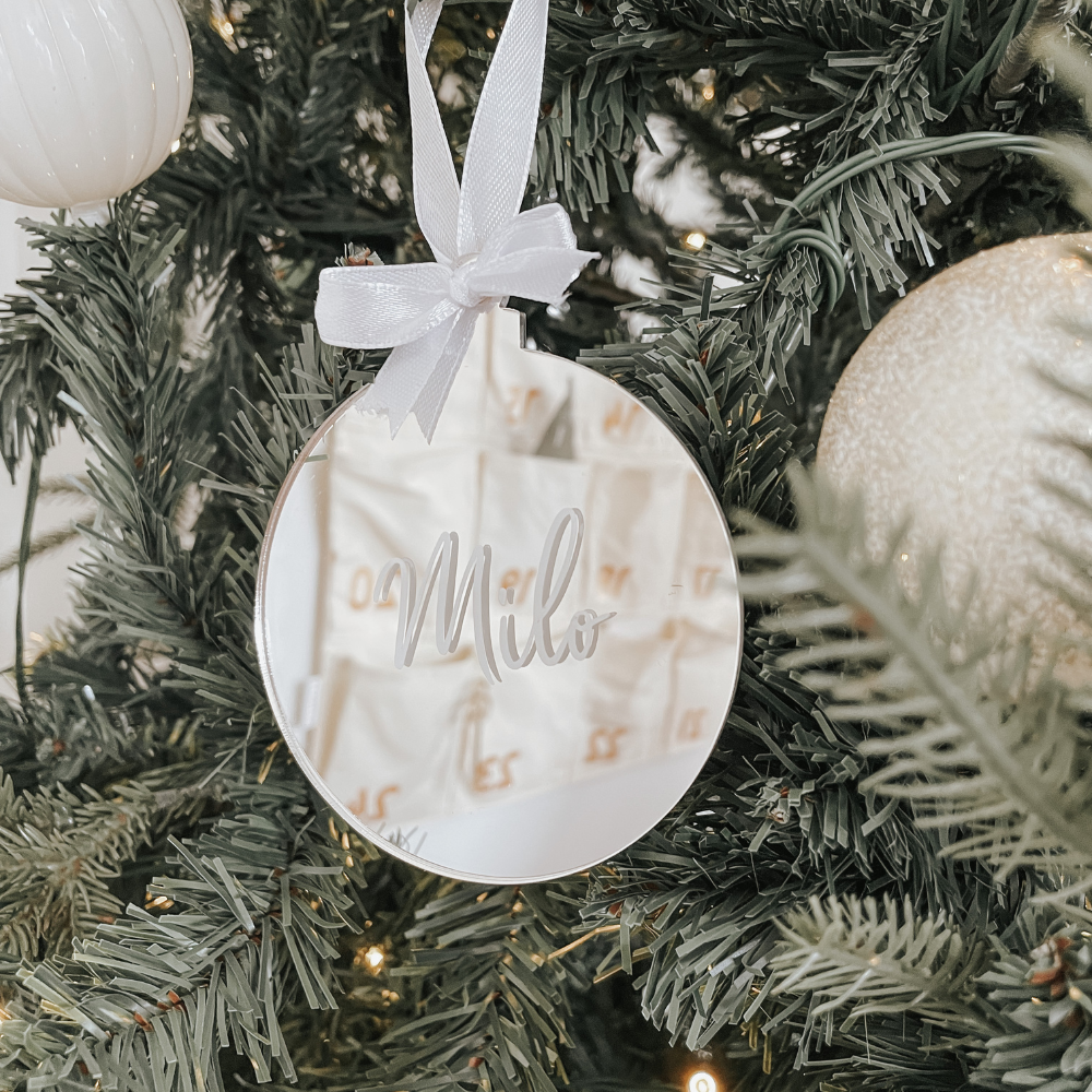 Luxe Christmas Bauble - Silver
