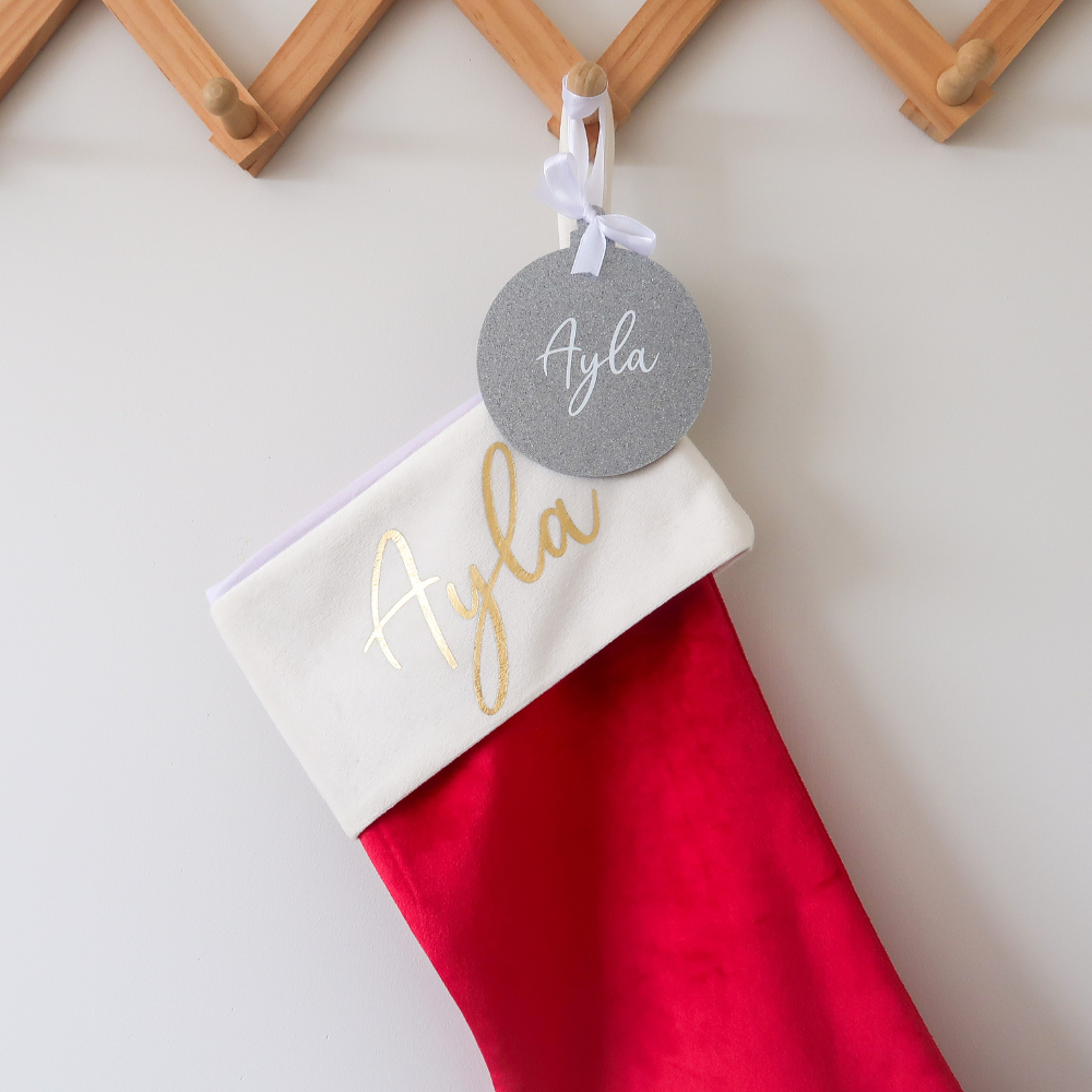 Velvet Christmas Stocking - Red
