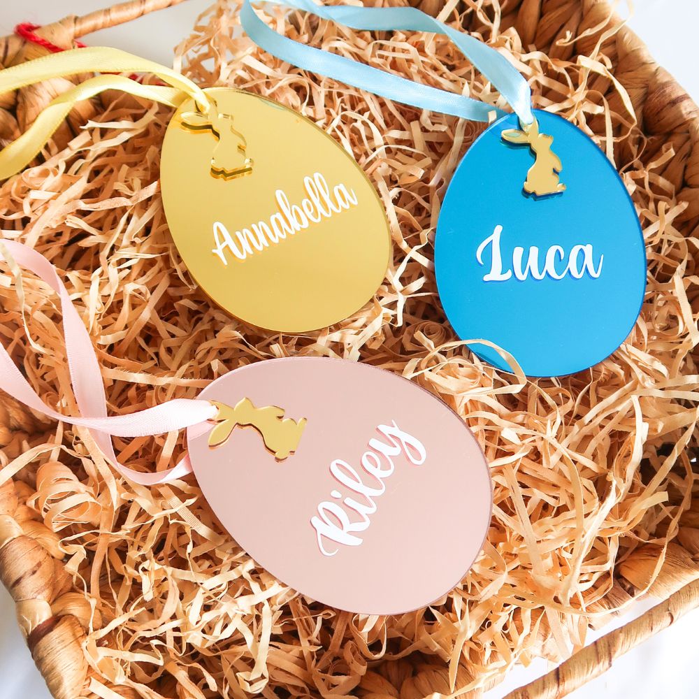 Personalised Easter Egg Ornament - Rose Gold