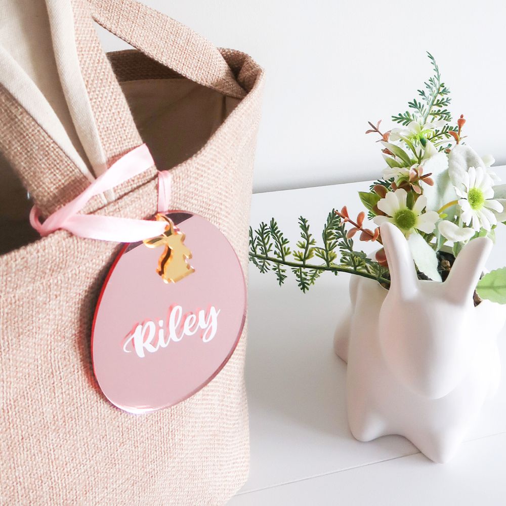 Personalised Easter Egg Ornament - Rose Gold