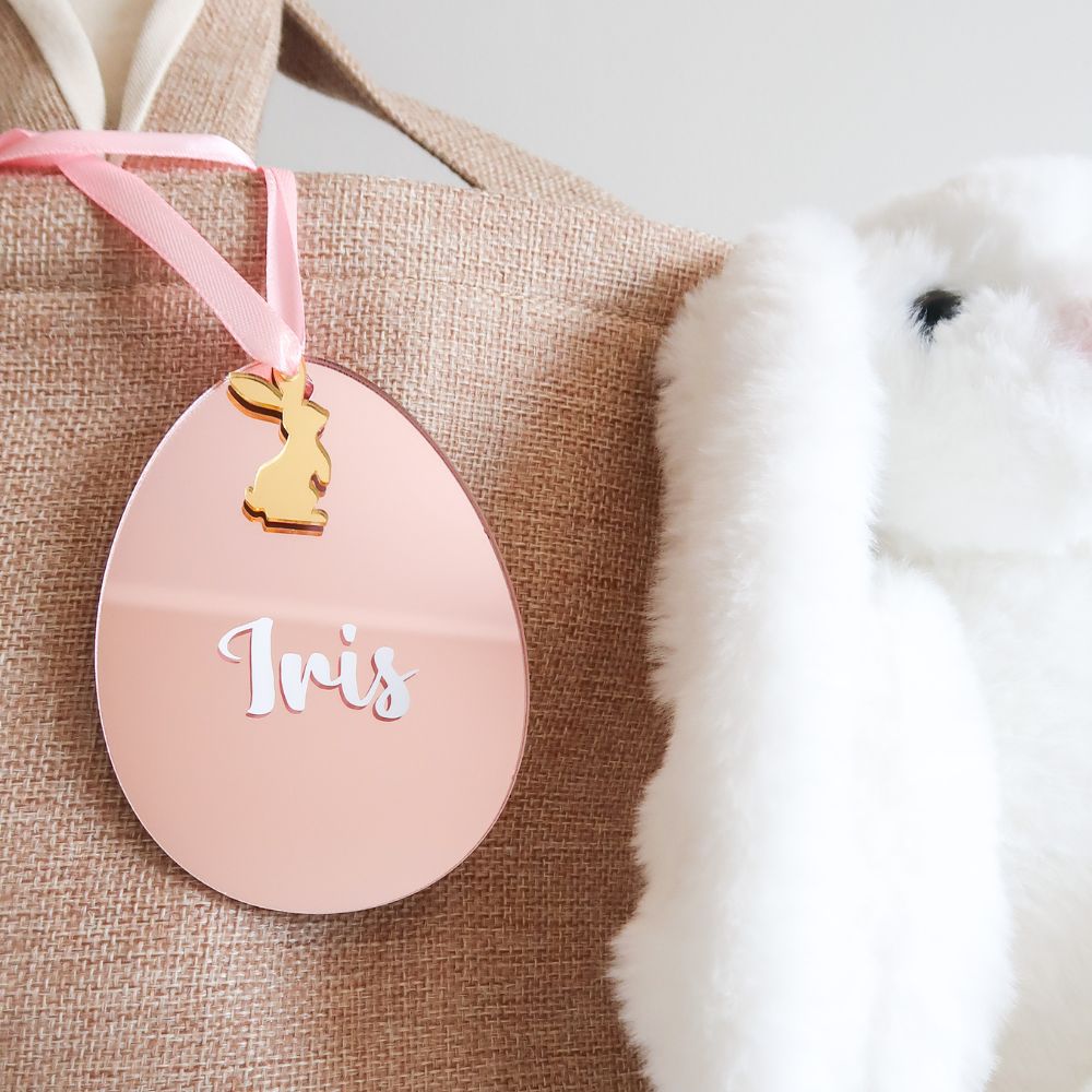 Personalised Easter Egg Ornament - Rose Gold