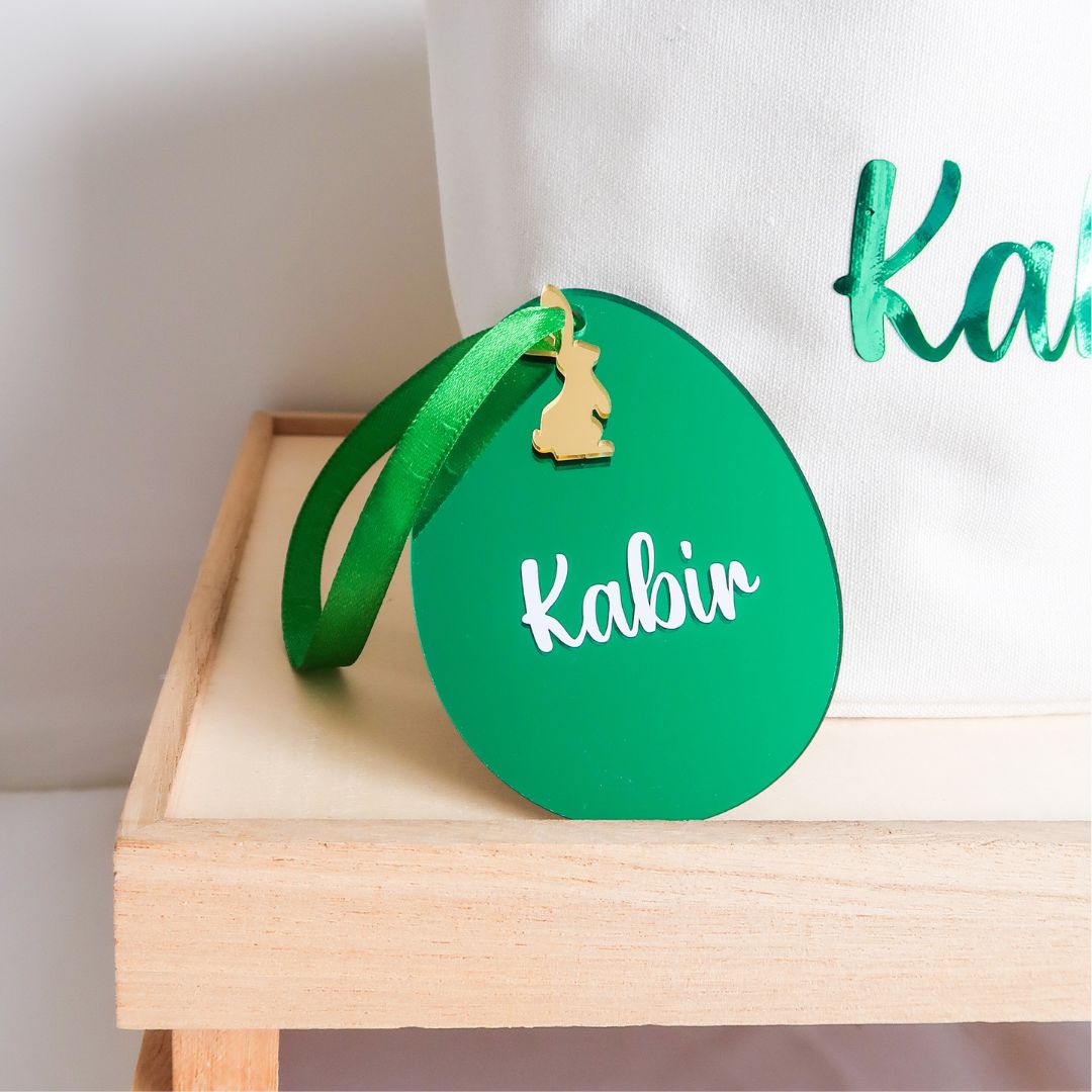 Personalised Easter Egg Ornament - Green