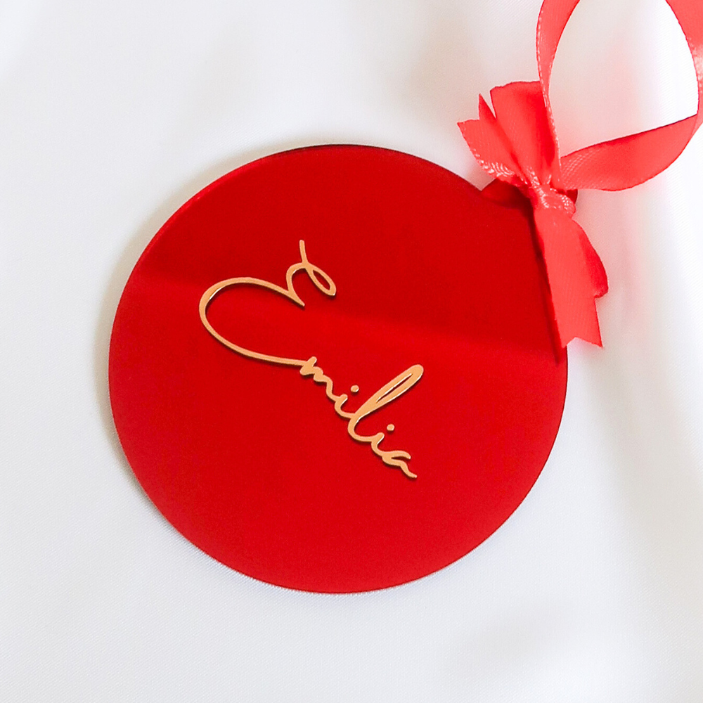 Luxe Christmas Bauble - Red