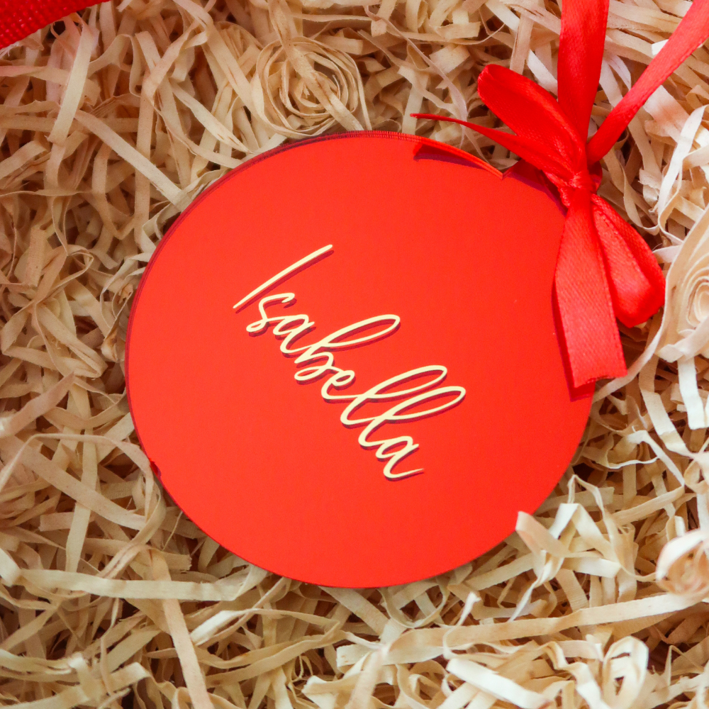 Luxe Christmas Bauble - Red