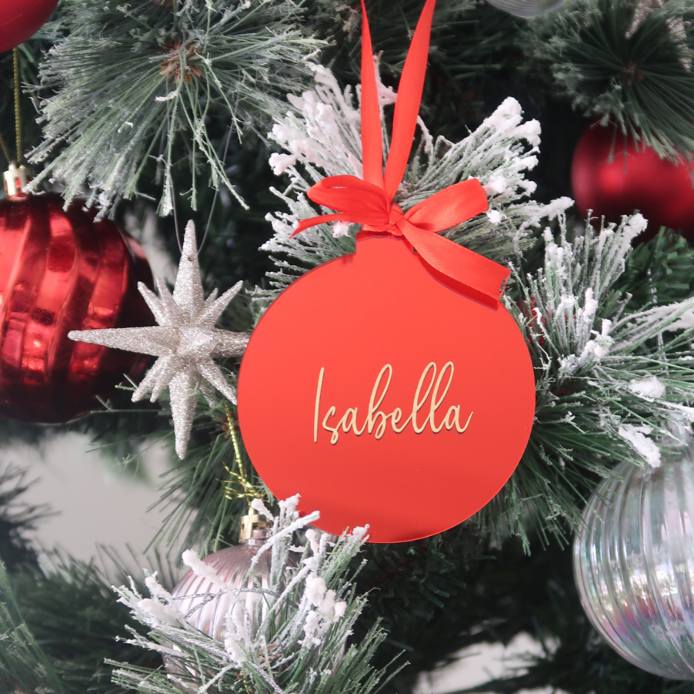 Luxe Christmas Bauble - Red