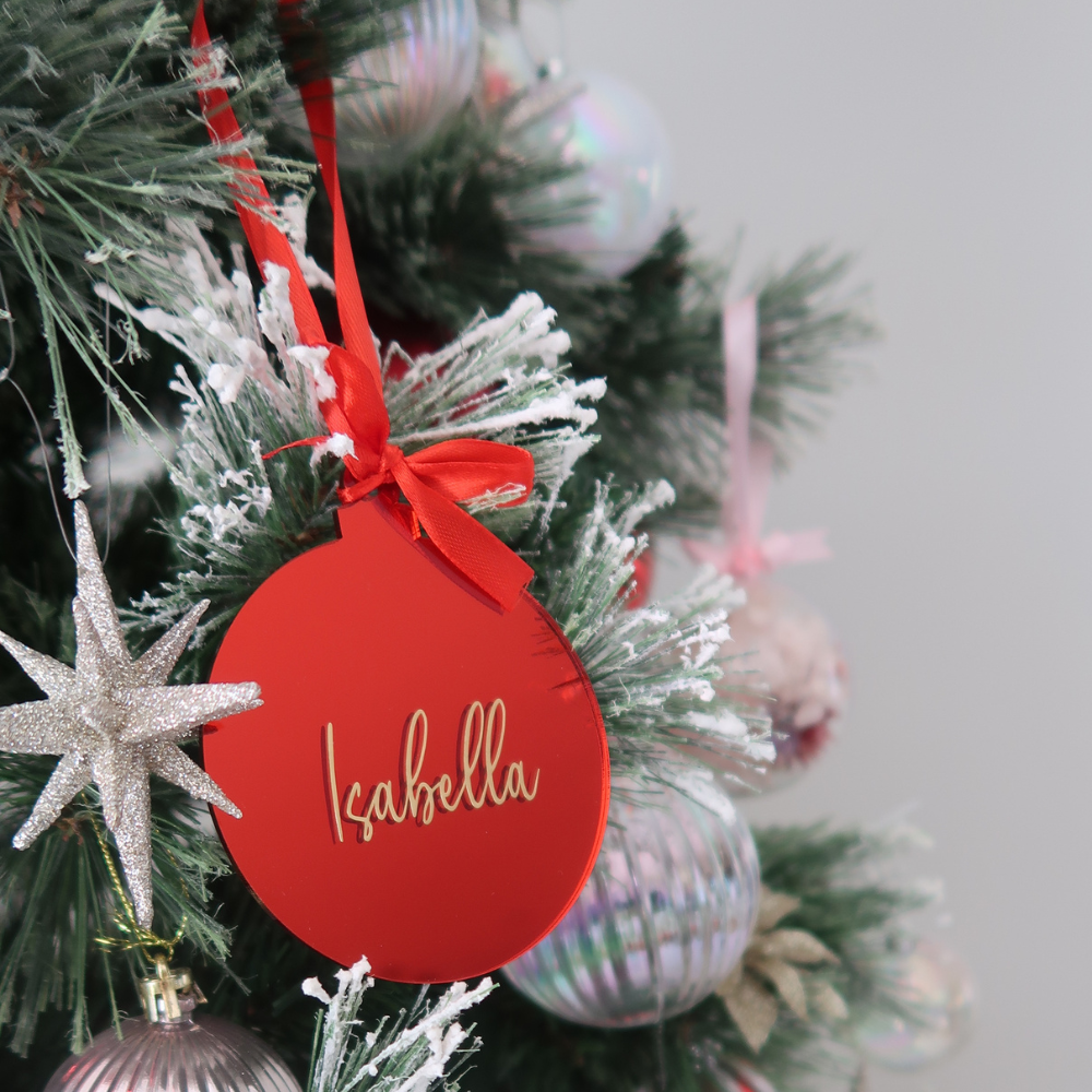 Luxe Christmas Bauble - Red
