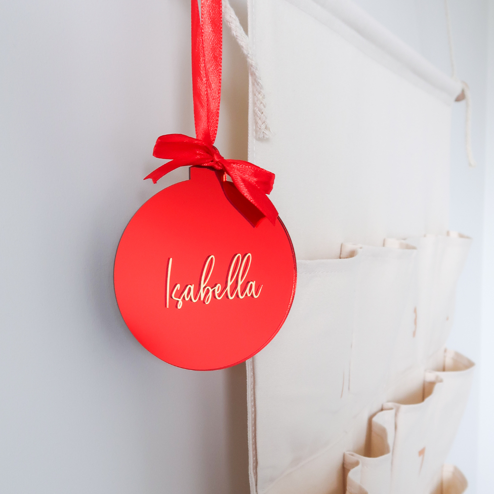 Luxe Christmas Bauble - Red
