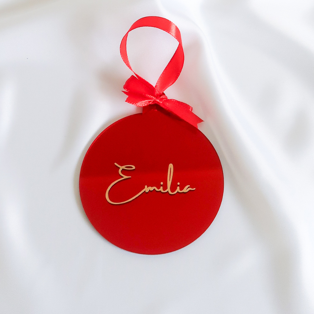 Luxe Christmas Bauble - Red