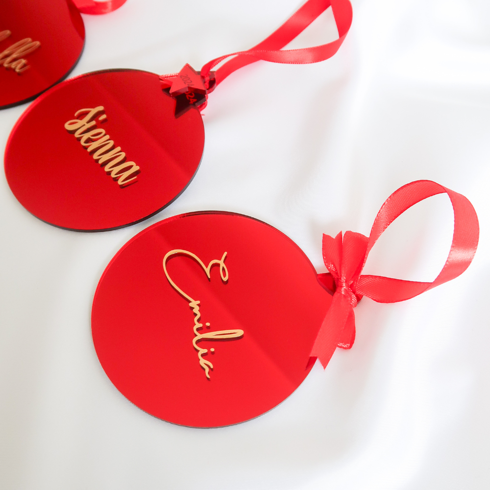 Luxe Christmas Bauble - Red