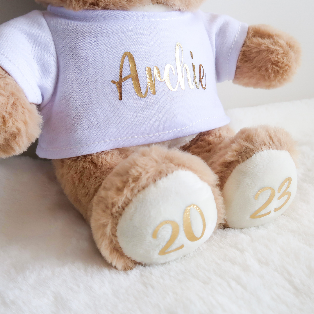 Personalised Baby Teddy Bear w/ Shirt