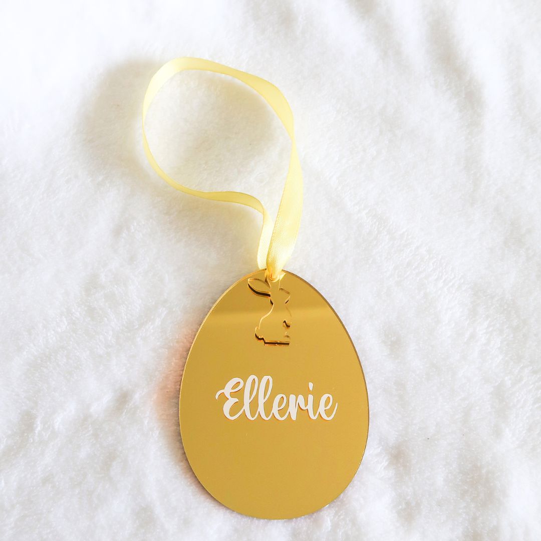 Personalised Easter Egg Ornament - Gold