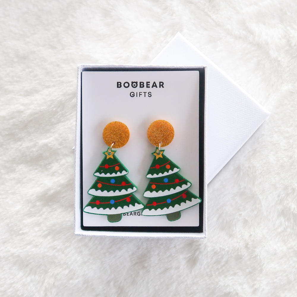 Christmas Tree Drop Earrings