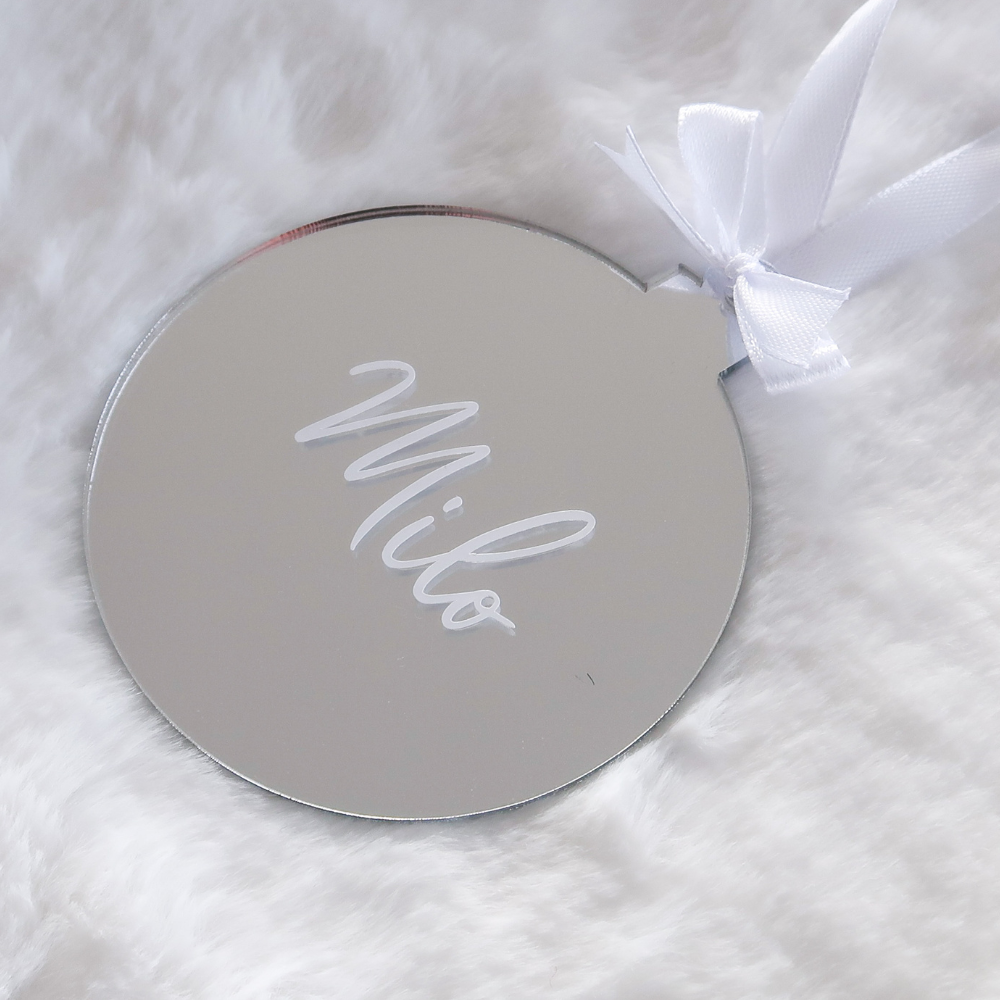 Luxe Christmas Bauble - Silver