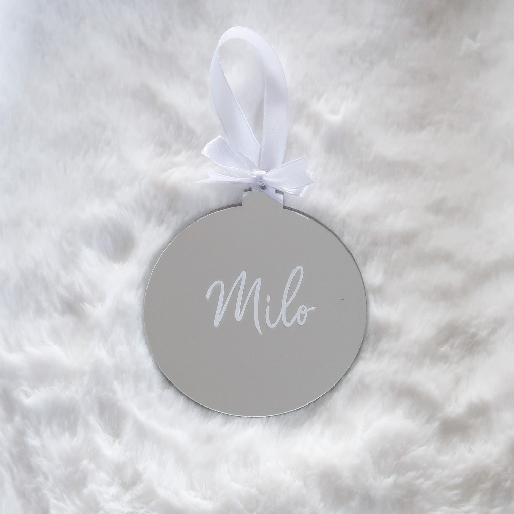 Luxe Christmas Bauble - Silver