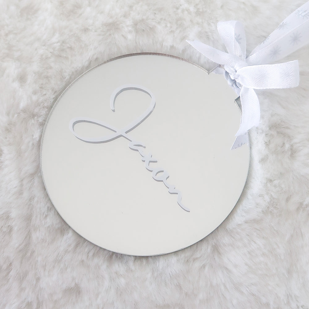 Luxe Christmas Bauble - Silver
