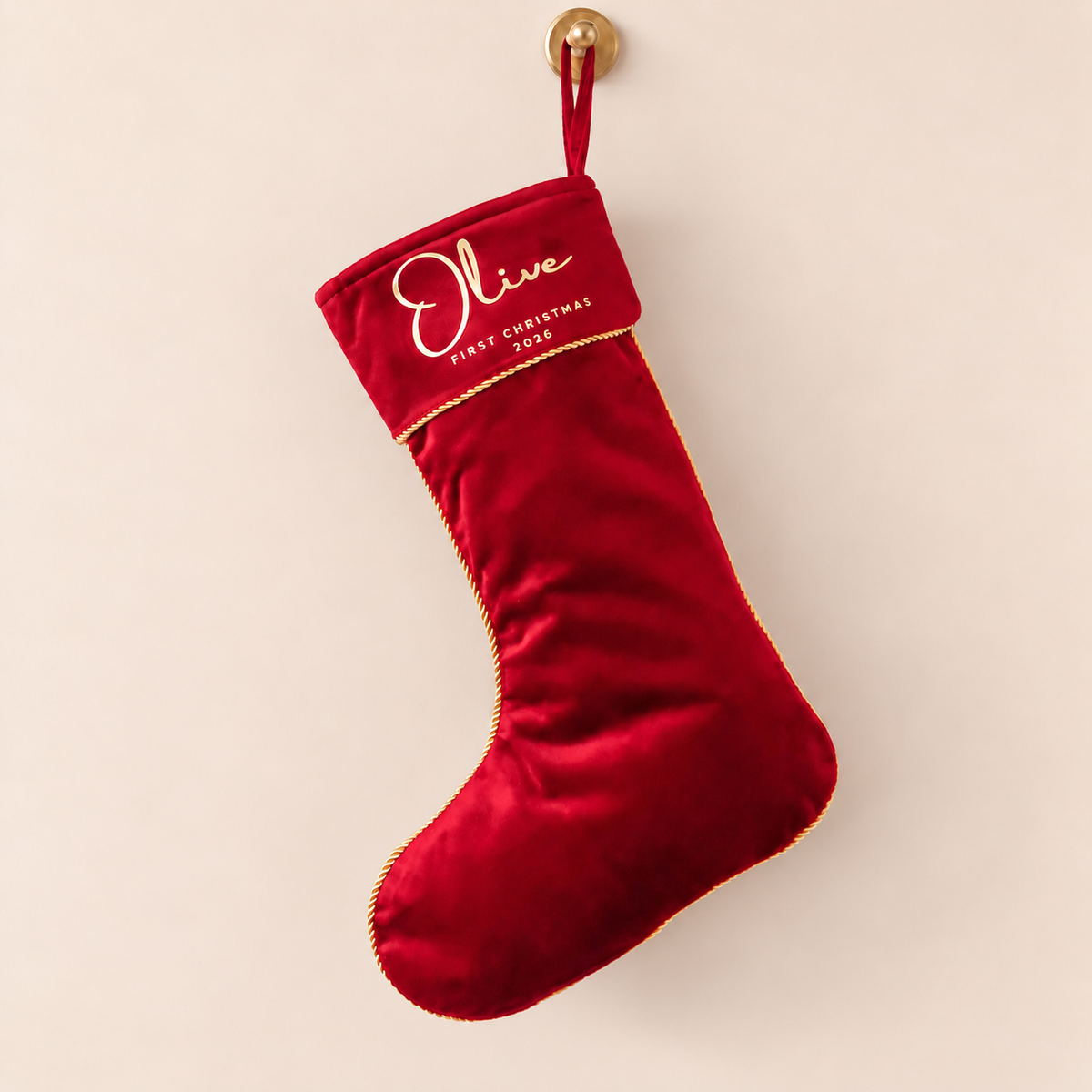 2026 Velvet First Christmas Stocking