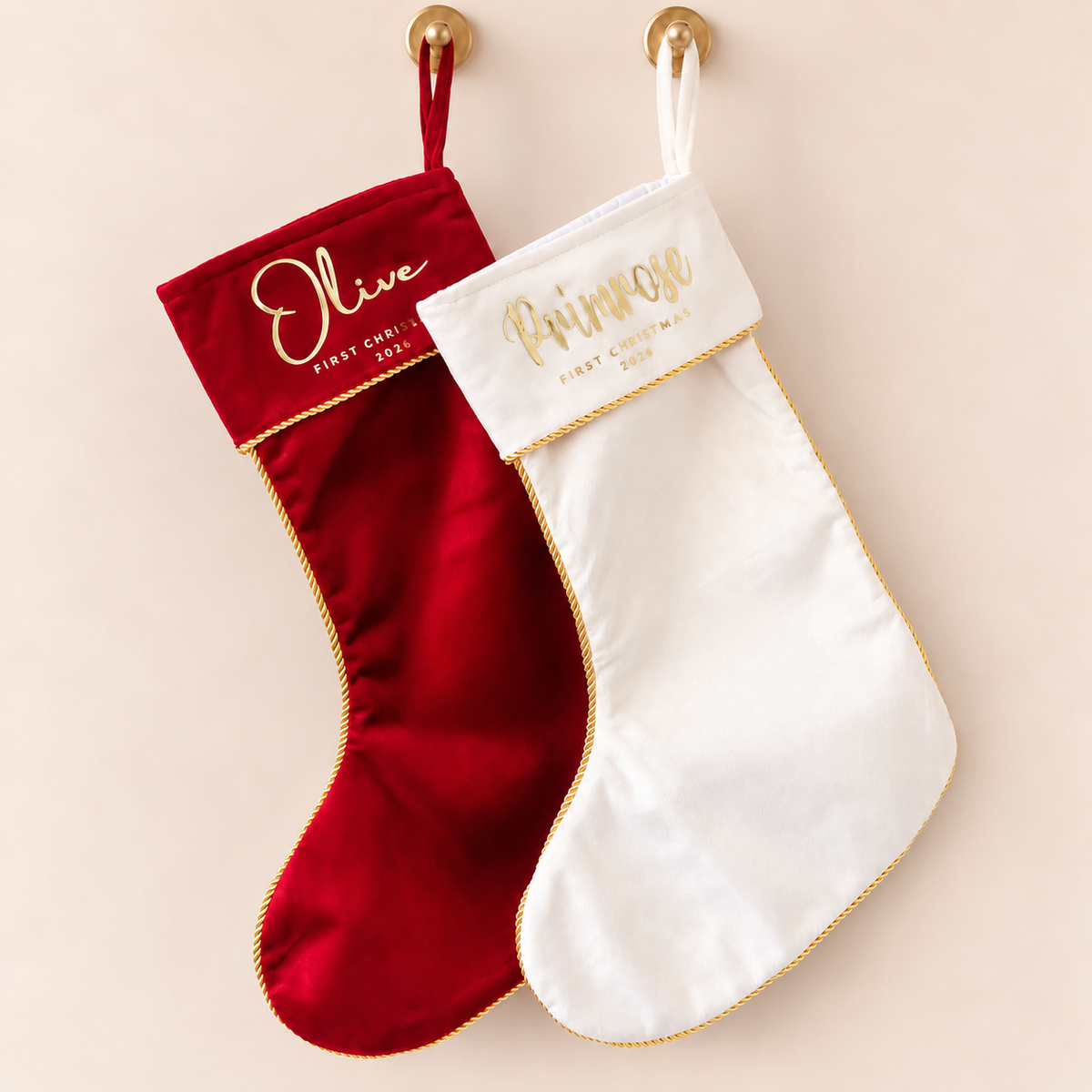 2026 Velvet First Christmas Stocking