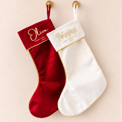 2026 Velvet First Christmas Stocking