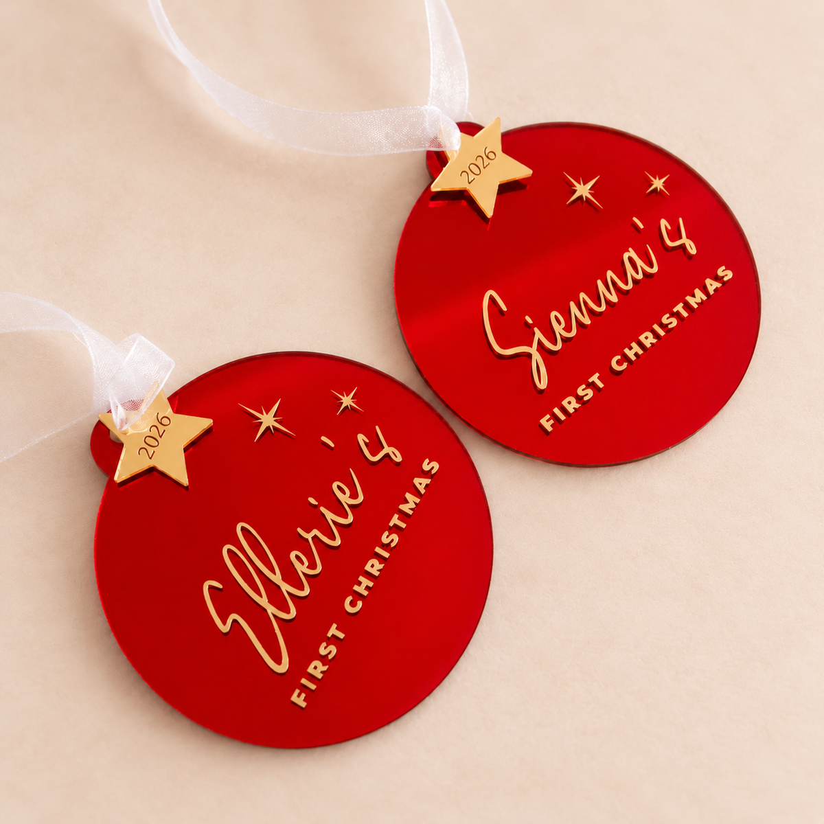 2026 Christmas Luxe Bauble - Red