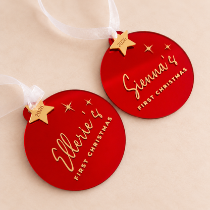 2026 Christmas Luxe Bauble - Red