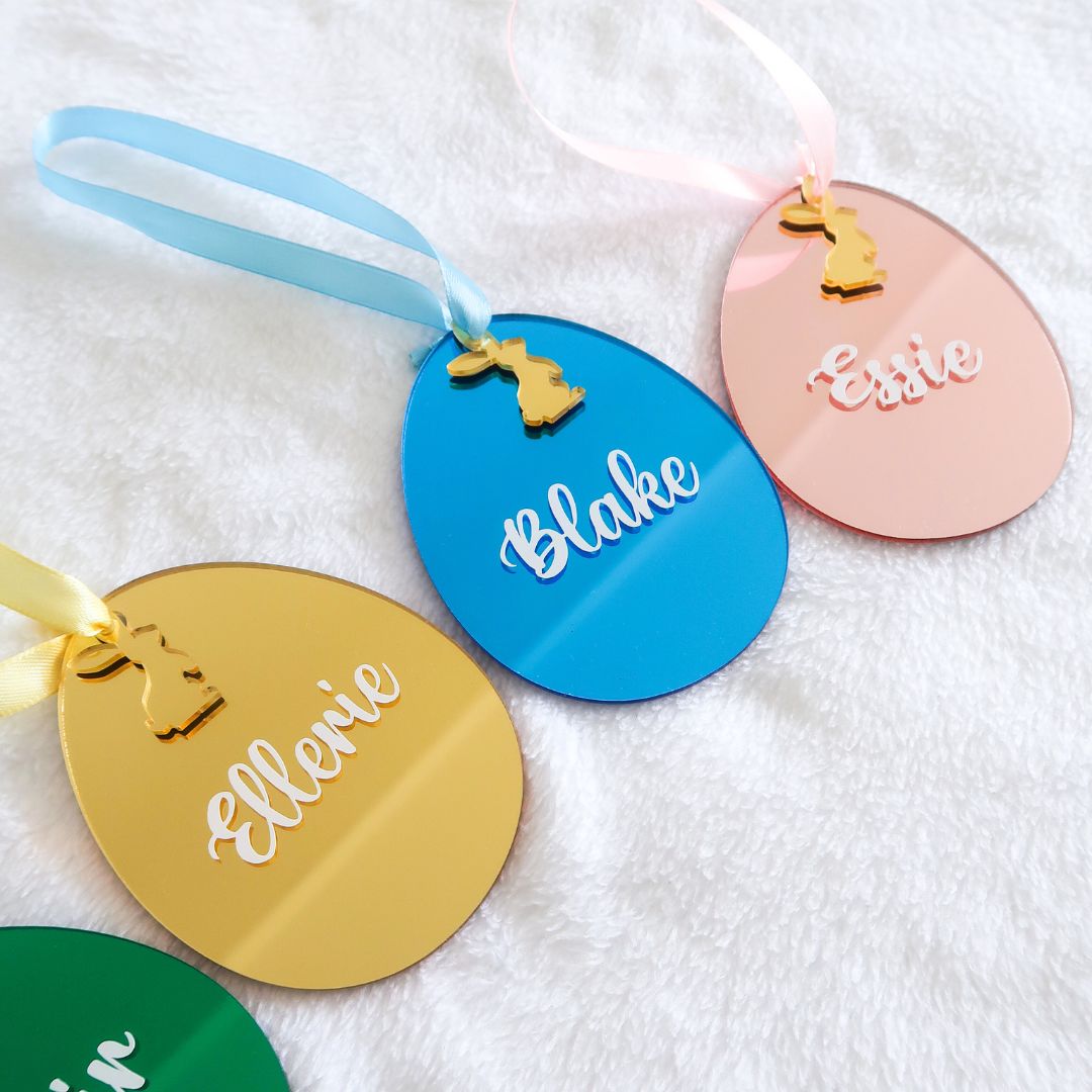 Personalised Easter Egg Ornament - Blue