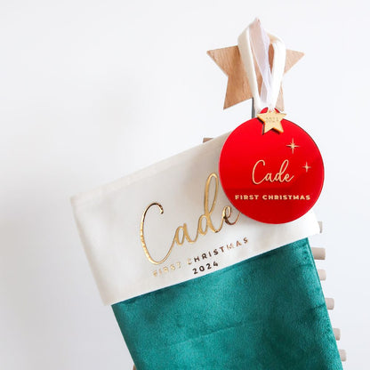 2024 Velvet First Christmas Stocking