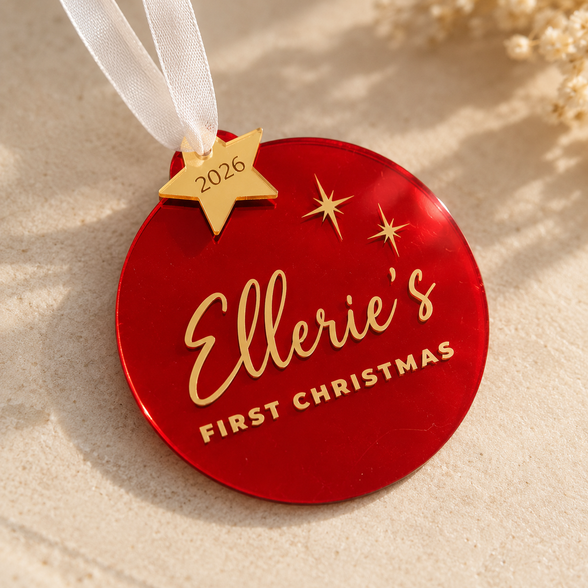 2026 Christmas Luxe Bauble - Red