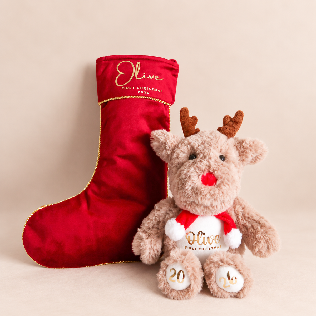 2026 FIRST CHRISTMAS Reindeer Plush