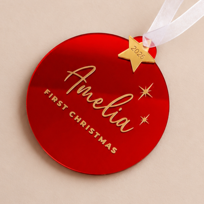 2026 Christmas Luxe Bauble - Red