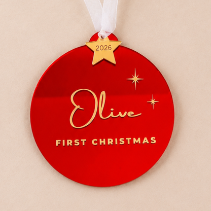 2026 Christmas Luxe Bauble - Red