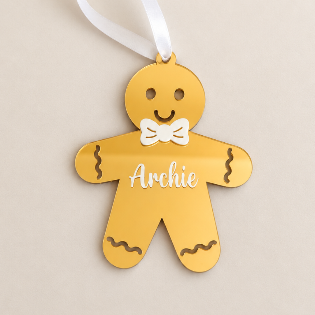 Luxe Gingerbread Boy Ornament