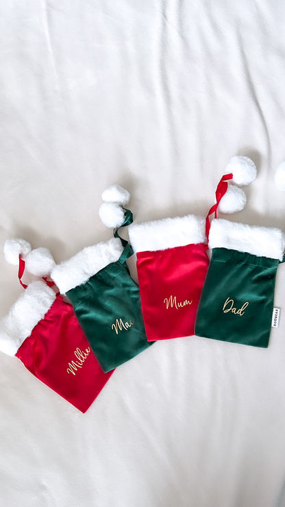 Velvet Mini Christmas Sack