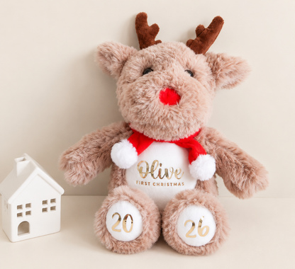 2026 FIRST CHRISTMAS Reindeer Plush