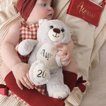 Personalised Baby Teddy Bear (Beige)