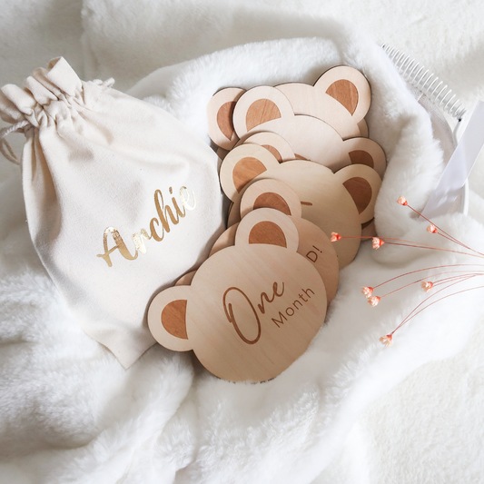 Bear Baby Milestone Cards