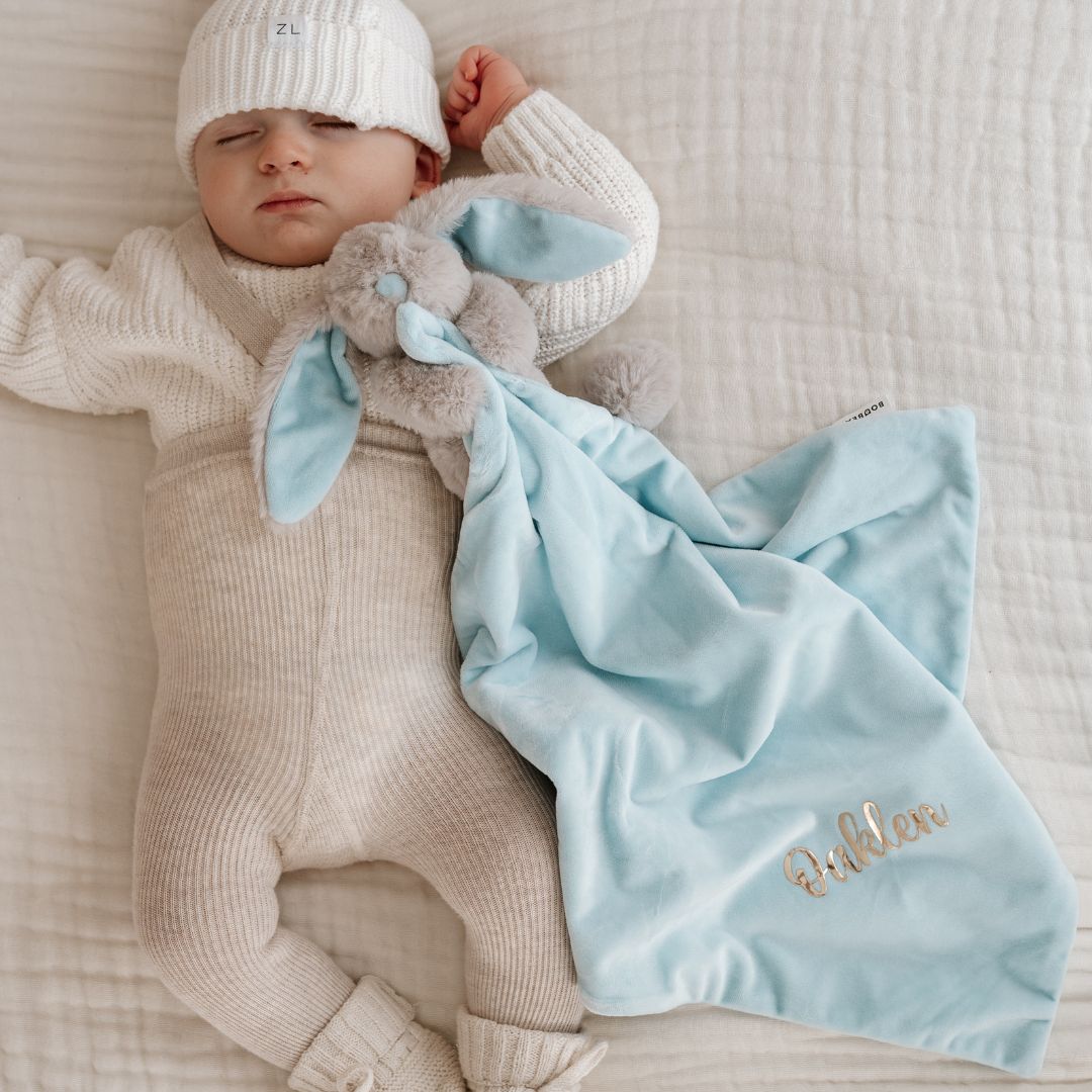 Personalised Bunny Comforter - Blue