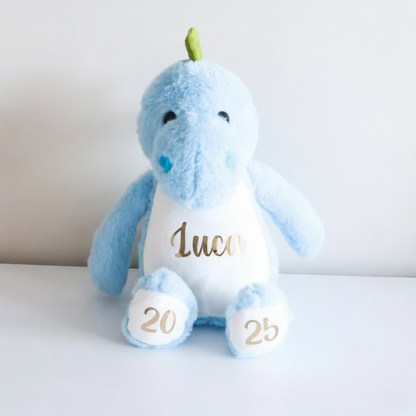 Personalised Plush Dinosaur (Blue)