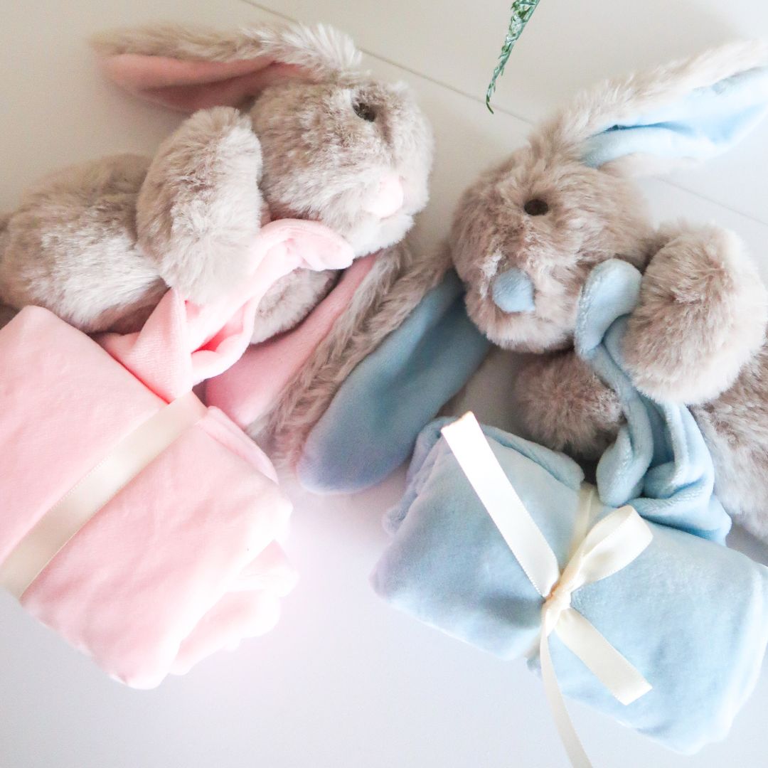 Personalised Bunny Comforter - Blue