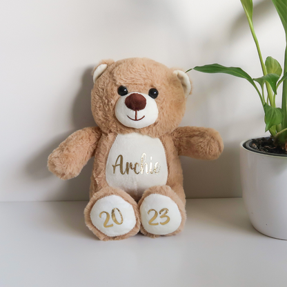 Personalised Baby Teddy Bear (Beige)