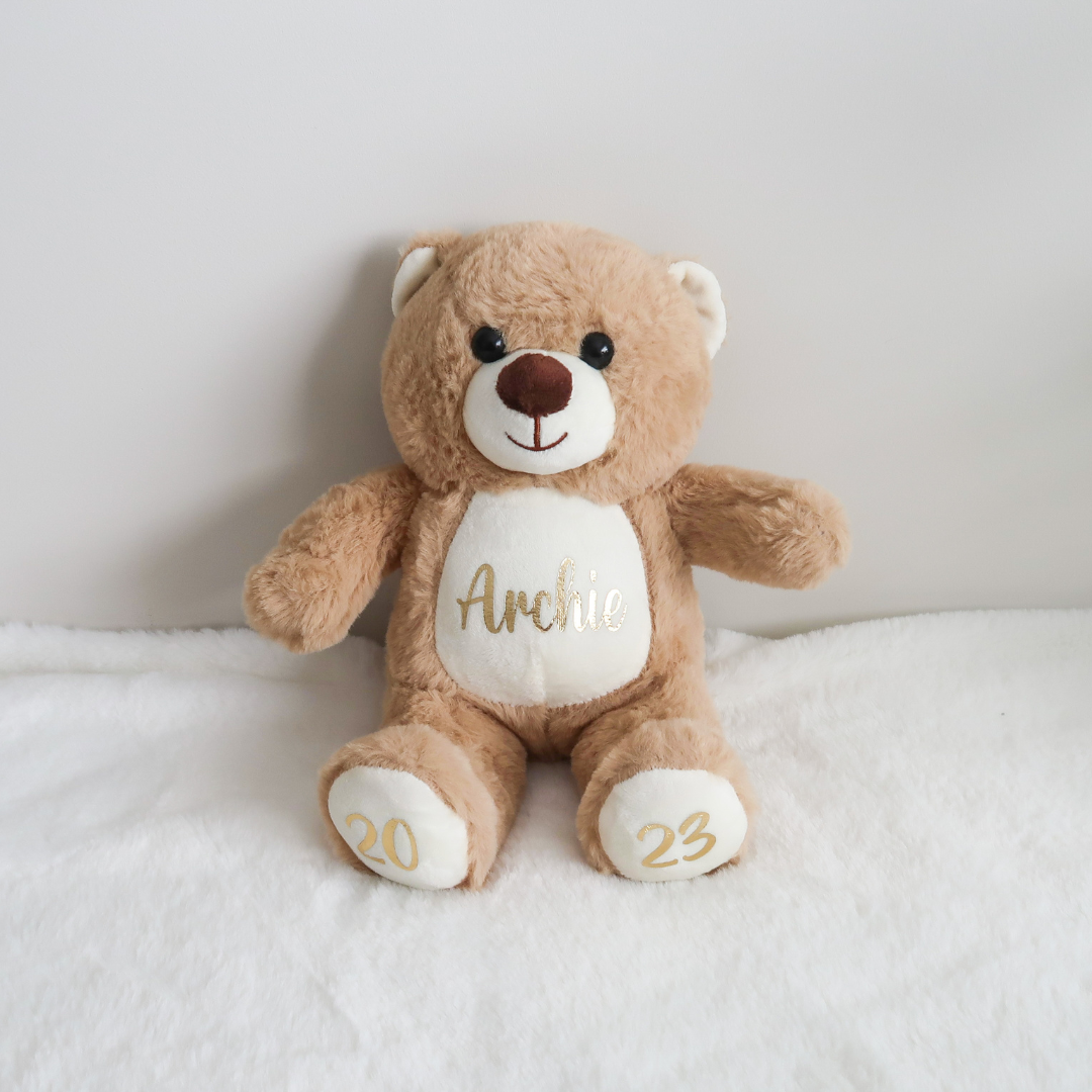 Personalised Baby Teddy Bear (Beige)