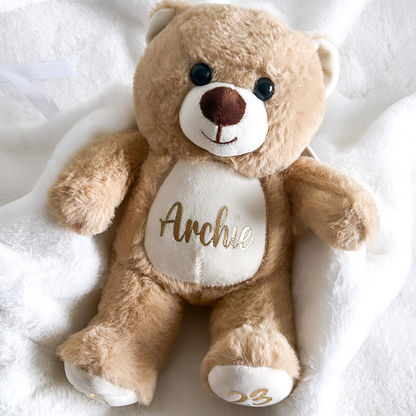 Personalised Baby Teddy Bear (Beige)