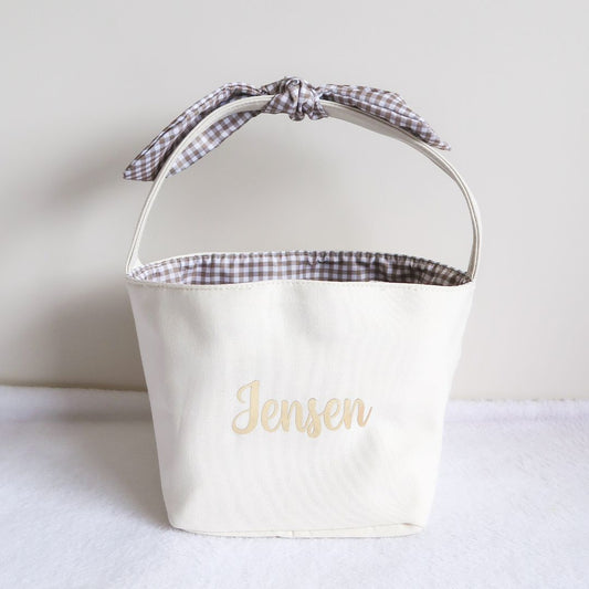 Personalised Easter Bunny Basket - Brown